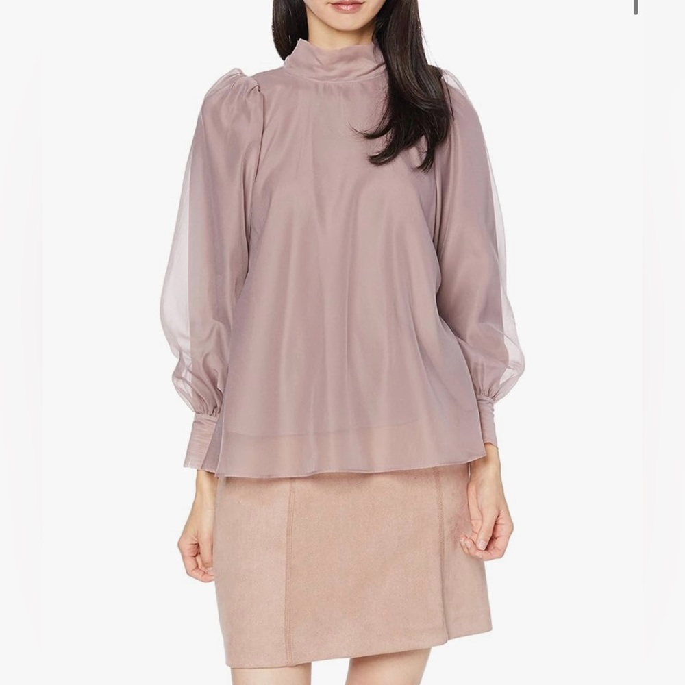 Snidel SWFB205046 Women's Organza See Through Blouse MOC Size F NWT